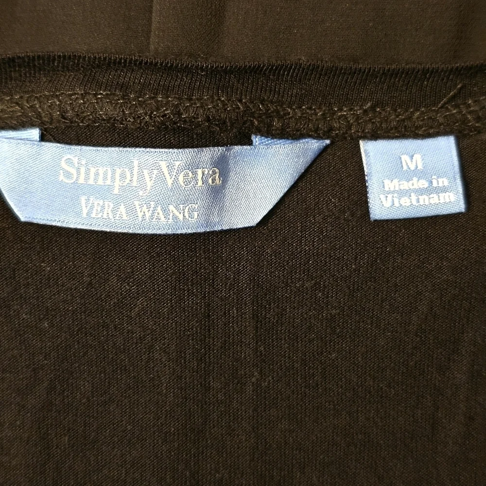 Simply Vera Vera Wang Womens Sheer Over Sequin Layer Sleeveless Top Blouse M - Picture 6 of 8